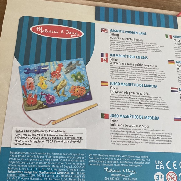 NWT Melissa & Doug Magnetic Wooden Fishing Game and Wooden Ocean Animals - Picture 3 of 3